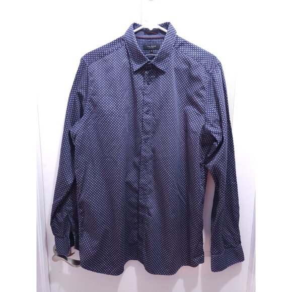 Ted Baker Other - Ted Baker London Mens Button-Up Shirt Size 5 Blue Long Sleeve Pattern
